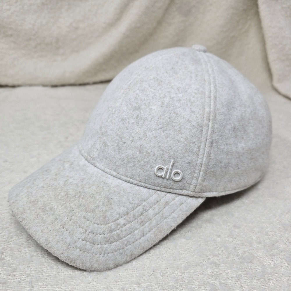 Alo Womens Prestige Off Duty Baseball Cap Heather Grey Fleece Hat